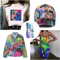 100 ml sublimatie coatingspray voor katoenen en polyester stoffen, T-shirts, canvas zakken, sneldrogend, super hechting, hoogglans — thumbnail 5