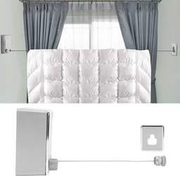 Waslijn, Wandgemonteerde Waslijn met 2 Stuks 4 Meter Touw Maximale Belasting 20 Kg, voor Binnenbalkon (elegant zilver) — thumbnail 4
