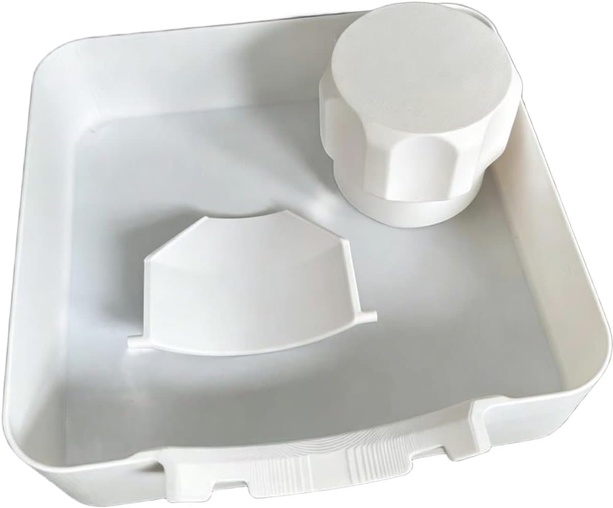 Lekbak wasmachine - Afvoerbak - Opvangbak - universele wasmachine lekbak - Lekbak voor Wasmachine en Vaatwasser - wateropvangbak voor kelder, woning, camper - wit — afbeelding 1