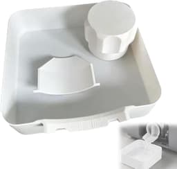 Lekbak wasmachine - Afvoerbak - Opvangbak - universele wasmachine lekbak - Lekbak voor Wasmachine en Vaatwasser - wateropvangbak voor kelder, woning, camper - wit — thumbnail 5