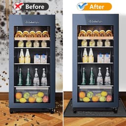 Lekbak Wasmachine - Siliconen Koelkastmat - Opvangbak tegen lekkage - Lekbak Koelkast Vaatwasser Diepvriezer - 60×60cm - zwart — thumbnail 5