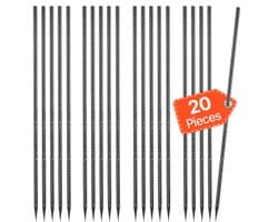 VEVOR Wapeningsstaven, 609,6 mm / 24 inch, Zware Uitvoering, 0,47 inch Diameter, Rechte Gegalvaniseerde Stalen Grondankers met Beitelpunt en Roestwerende Coating, voor Tuinondersteuning, Schuttingen, Kampeertenten (20 stuks)