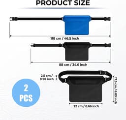 2 stuks waterdichte tassen verstelbare riem mobiele telefoon case voor water — thumbnail 5