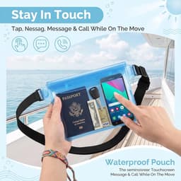 2 stuks waterdichte tassen verstelbare riem mobiele telefoon case voor water — thumbnail 4
