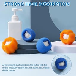 12 stuks haarvangers, wasmachine, wasballen, herbruikbaar, voor het verwijderen van haren, pluisjes en stof van honden en katten (oranje) — thumbnail 5
