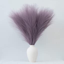 30 stuks kunstmatig pampasgras lila (55 cm) – Flauwe droogbloemen decoratie voor vaas – Boho kunstbloemen & kunstplanten voor woonkamer, tafeldecoratie & bruiloft (klein, pluisvrij) — thumbnail 1