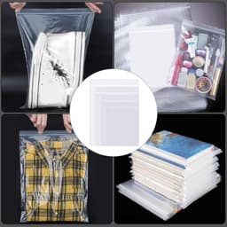Hersluitbare Doorzichtige Plastic Zakken - Transparant - 30 x 40 cm - 30 Stuks - Voor Opslag van Kleding, Voedsel en Kantoorbenodigdheden — thumbnail 2