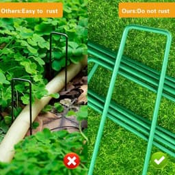 Grondankers met Bufferschijven - Groen - 150 mm - Thermisch Verzinkt Staaldraad - Voor Tuin en Bevestiging van Folie — thumbnail 5