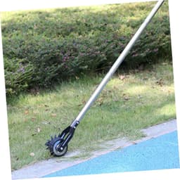 1set Handmatige Tuinrandafwerking Metalen Grasrand Trimmer Met Wielen Voor Professionele Afwerking Van Tuinen Gazons Voor Efficiënt Onderhoud Van Grote Tuinen — thumbnail 2