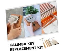 1set Kalimba Sleutels Met Tuninghamer Accessoires Voor Duurzame Herstelonderdelen Duimpiano Eenvoudig Te Monteren Te Gebruiken