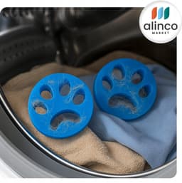 Wasmachines Anti-Pluis Ballen - 2 Stuks Blauw — thumbnail 2