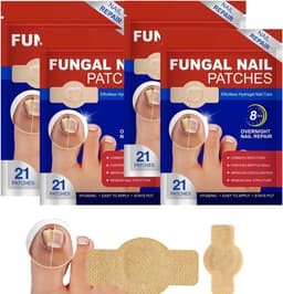 Set van 84 pleisters voor de dagelijkse voetnagelverzorging voor beschadigde teennagels en teennagels, 8 uur nachtverzorging met natuurlijke ingrediënten om de nagels te verzorgen — thumbnail 1