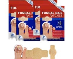 Set van 84 pleisters voor de dagelijkse voetnagelverzorging voor beschadigde teennagels en teennagels, 8 uur nachtverzorging met natuurlijke ingrediënten om de nagels te verzorgen