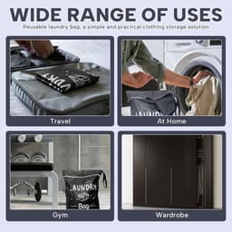 SnelShoppen - 2x Vouwbare Reiswaszakken met Rits - Herbruikbare Waszakken voor Reizen en Thuis - Ideaal voor Schoon en Vies Wasgoed - Compact en Licht — thumbnail 2