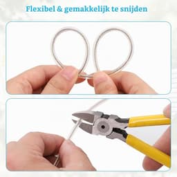 30m waslijn touw, Heavy Duty kledinglijn stalen kern, sterke koord 4mm diameter waslijnen, lange kledinglijnen voor buiten tuin reizen, roestbestendig en waterdicht waslijnen, 120kg LC — thumbnail 3