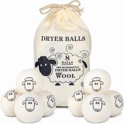 8 wasdrogerballen, wollen drogerballen, 100% natuurlijke wollen wasdrogerballen voor donsjacks — thumbnail 1