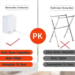 Inklapbare Waslijn van 4.2 Meter voor Binnen en Buiten — thumbnail 4