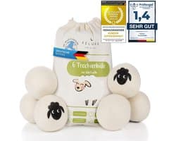 Set van 6 Wol Droogballen voor Wasdroger