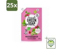 25 x Marcel’s Green Soap – Wasverzachter – Patchouli & Cranberry - Navulling – 750 ml - Grootverpakking - Vaatwasstrips - Wasverzachter - Navulling - Patchouli - Cranberry - Wasverzachter Navulling