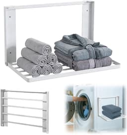 Magnetische Plank Voor De Wasmachine - Opvouwbaar Wasrek - Wasmachine-Organizer Voor Handdoeken En Kleerhangers — thumbnail 1