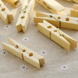 Wasknijperzak - Opbergtas - Wasgoed ordenen - Draaibare haak - 32 x 27 cm - Beige — thumbnail 3