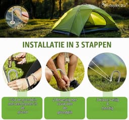 Grondanker Haringen - Verzinkt Staal - 30 cm - Voor Stabiele Bevestiging - Voor Tenten en Trampolines — thumbnail 5