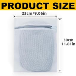 Mesh Waszakken Set - Wit - 5 Stuks - Duurzaam Gaas - Voor Delicate Kleding — thumbnail 4