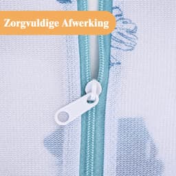 Duurzame waszakken van mesh met ritssluiting, machinewasbaar, 5-delige set met bladmotief | Voor delicate blouses, kousen, reisorganizer — thumbnail 3