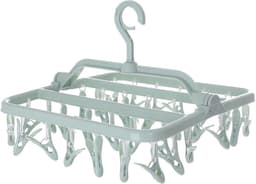 Droogrek met 32 Plastic Wasknijpers, Ideaal voor Kleding, Sokken, Ondergoed en Babykleding — thumbnail 1