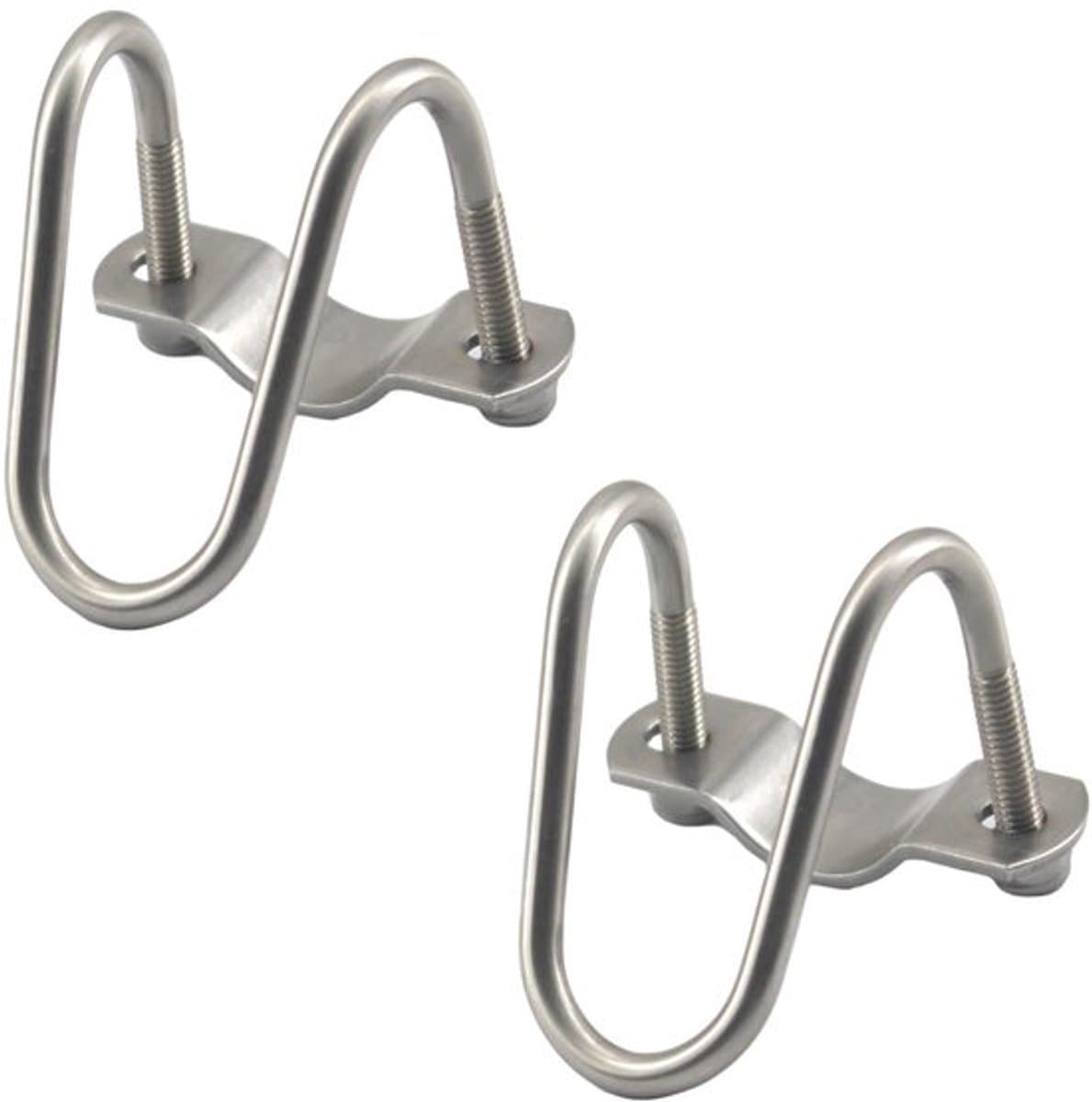 Dailygoods- Pijpclip U-vormig - Roestvrij Staal - 2 Stuks - Eenvoudig — afbeelding 1
