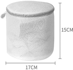 4-stuks Waszak voor bh's - Waszak van mesh - Waszak met honingraatstructuur - Beschermende waszak - Waszak voor de wasmachine - Waszak - 15*17 cm - Geschikt voor ondergoed, nauwsluitende kleding en slips - Wit — thumbnail 4