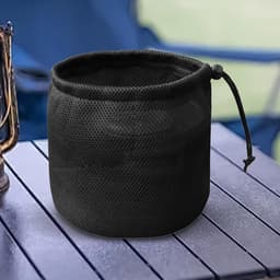Wasknijpertas Opbergtas - Klemmenhouder Organizer - Wasknijpers Opbergen - Ademend Mesh Materiaal - 14 x 16 cm - Zwart — thumbnail 4
