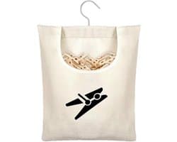Waszak met clips - Wasknijper tas organizer - Wasknijpers opbergen - 360 graden draaibare haak - 28 x 32 cm