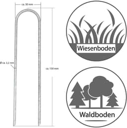 Grondankers - Tenharingen Bodemanker - Tuin Vastzetten - Extra Sterk Staal - 100 Stuks - Metaal — thumbnail 4