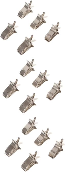 Voedselklemmen - Vogelvoeding Clips - Vogelkooi Netheid - Roestvrij Staal - 15 Stuks - Zilverkleurig — thumbnail 1