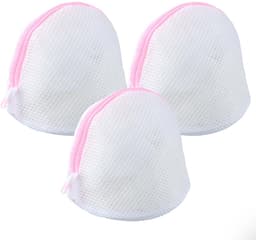 Dailygoods- Waszak met rits - Waszak voor ondergoed - Waszak voor sokken - Waszakken groot - Set van 3 - Roze katoen — thumbnail 4