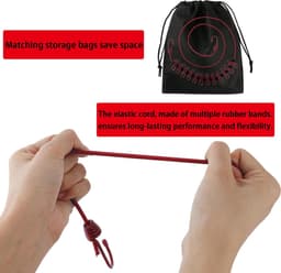 Dailygoods - Waslijn camping, reiswaslijn met 12 stuks klemmen en opbergtas, draagbare uittrekbare waslijn voor outdoor, tuin, reizen, drogen in de open lucht — thumbnail 5