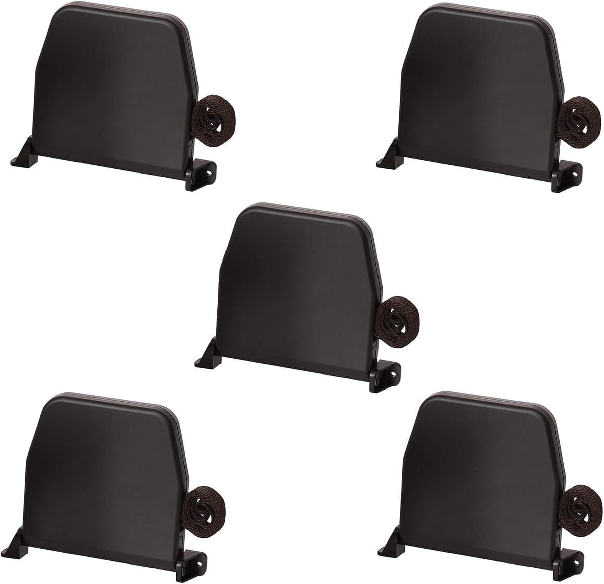 SnelShoppen - 5x Rollwin riemwinder met scharniersysteem bruin, 5m riem 14mm breed, muurbevestiging voor tuin, camping en huis — afbeelding 1