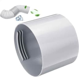 Afvoerslang Connector - Adapter - Koppelstuk Mobiele Airco Afvoerslang - Conditioner Uitlaatslang Connector - Voor ramen, airconditioning, uitlaatslangkoppeling - Ø15cm - wit — thumbnail 1