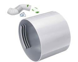 Afvoerslang Connector - Adapter - Koppelstuk Mobiele Airco Afvoerslang - Conditioner Uitlaatslang Connector - Voor ramen, airconditioning, uitlaatslangkoppeling - Ø15cm - wit