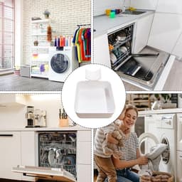 Lekbak Wasmachine - Wateropvangbak - Opvangbak - Universele Wasmachine Lekbak - Afvoerbak Voor Wasmachines - 16 × 12 × 4.5 Cm - Eenvoudig Te Installeren - Afvoerbak - Geschikt Voor Appartementen, Garages En Huurwoningen - Wit — thumbnail 2