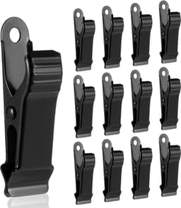 SnelShoppen - 12 Stuks Metal Clips Mini Klemmen 1.2 cm Zwarte Non-Slip Klemmen voor Gordijnen, Kleding, Foto's, Snacks en Creatieve Projecten — thumbnail 1