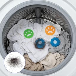 Dierenhaarvanger wasmachine 12 stuks - Siliconen en spons - Verwijdert dierenharen en pluisjes - ShopVlot — thumbnail 2