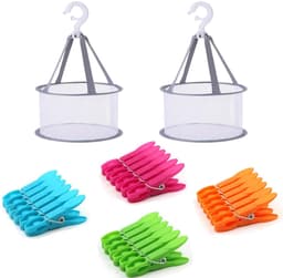 Solidchoice - Set van 50 Kleurige Wasknijpers met Mand — thumbnail 1