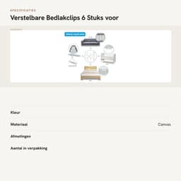 Verstelbare Bedlakclips 6 Stuks voor Stabiliteit van Beddengoed — thumbnail 3
