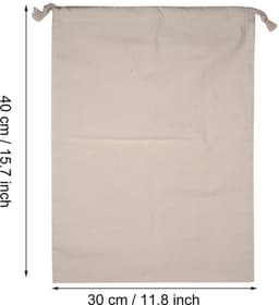 Waszak Groot - Katoenen Opbergtas - Waszakken voor Wasgoed - Waszak met Koordsluiting - Waszak 30x40cm - Duurzaam en Machinewasbaar - Opbergzak — thumbnail 3
