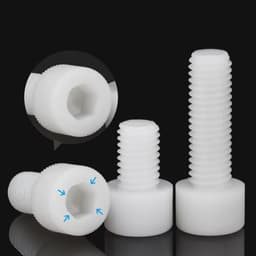 Nylon Schroeven M12x30mm - Inbus Schroevenset - Kunststof - Slijtvast - Corrosiebestendig - 8 Stuks - Inbusschroeven — thumbnail 3