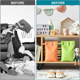 Waterdichte waszak 2 stks - grijs + blauw - vocht- en geurisolatie - ideaal voor reizen - ShopVlot — thumbnail 3