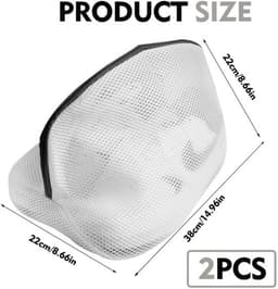 Wasmachineschoenwaszakken - Herbruikbare Wasnetten - Dubbellaags Gaas - Universele Maat 24x24x40 cm - Bescherming voor Schoenen - Robuust Polyestermateriaal - Waszak — thumbnail 2
