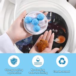 6 stuks filterzakken, wasmachine, haarverwijderaar, herbruikbare haarfilter, netzak, verwijdert dierenharen, pluisjes - ShopVlot — thumbnail 3